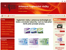Tablet Screenshot of anionovevlozky.eu